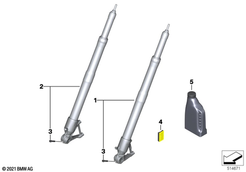 Telescopic Forks, Telelever for 2018 BMW-Motorrad R 1250 RT #3