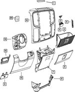 5MK68DX9AA - Interior Trim: Air Conditioning &amp; Heater Outlet, Right for Mopar Image
