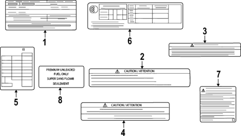 Labels for 2025 INFINITI QX55 #0