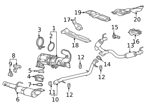 Exhaust Components for 2021 GMC Yukon XL #1