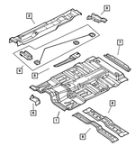 55255556AI - Body Sheet Metal Except Doors: Floor Pan, Right for Mopar Image