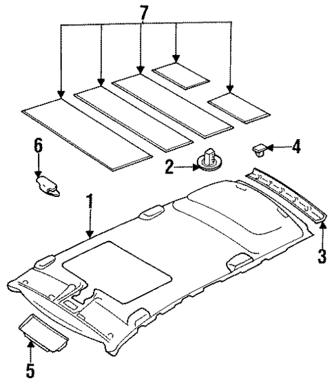 Interior Trim - Roof for 1997 Volkswagen Jetta #0