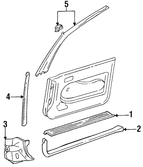 Interior Trim - Pillars for 1995 Toyota Camry #1