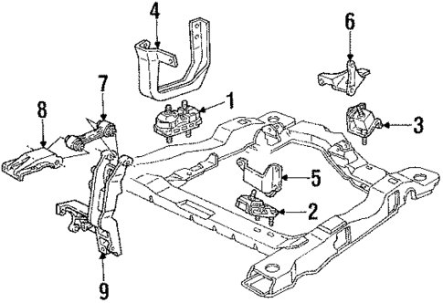 Engine Mounting for 1991 Pontiac Trans Sport #0