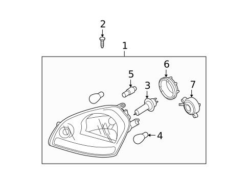 Headlamp Components for 2009 Hyundai Tucson #0