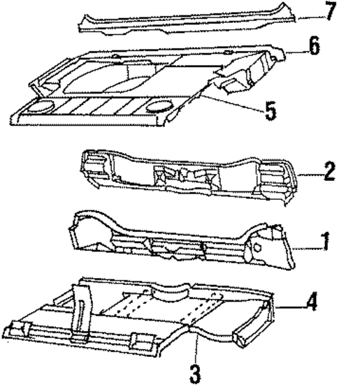 Rear Body for 1988 Oldsmobile Cutlass Calais #1