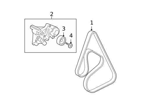 Accessory Drive Belt System Components for 2010 Buick Lucerne #0