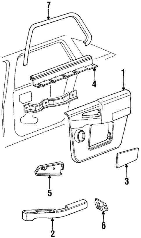 Interior Trim - Rear Door for 1993 Pontiac Grand Prix #0