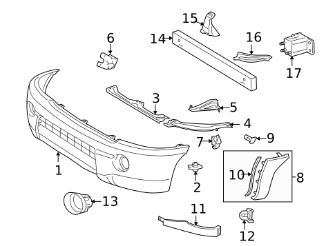 Bumper & Components - Front for 2006 Toyota Tacoma #0