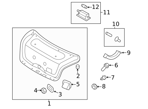 Interior Trim - Trunk for 2015 Hyundai Equus #0