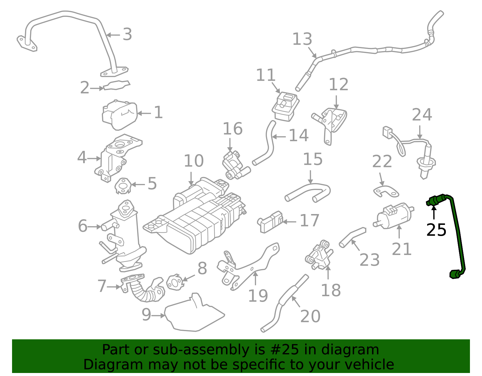 2022-2024 Mitsubishi Outlander Oxygen Sensor 1588A654