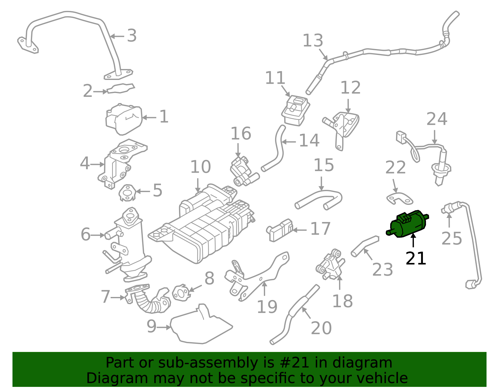 Ax000026 2022-2025 Mitsubishi Outlander Vacuum Valve AX000026 | Mitsubishi Parts ...