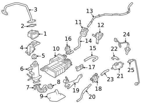 Emission Components for 2025 Mitsubishi Outlander #0