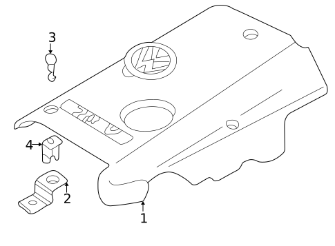 Engine Appearance Cover for 2003 Audi A4 #1