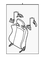 6901B639XB - : Seat Back Assembly for Mitsubishi: Lancer Image