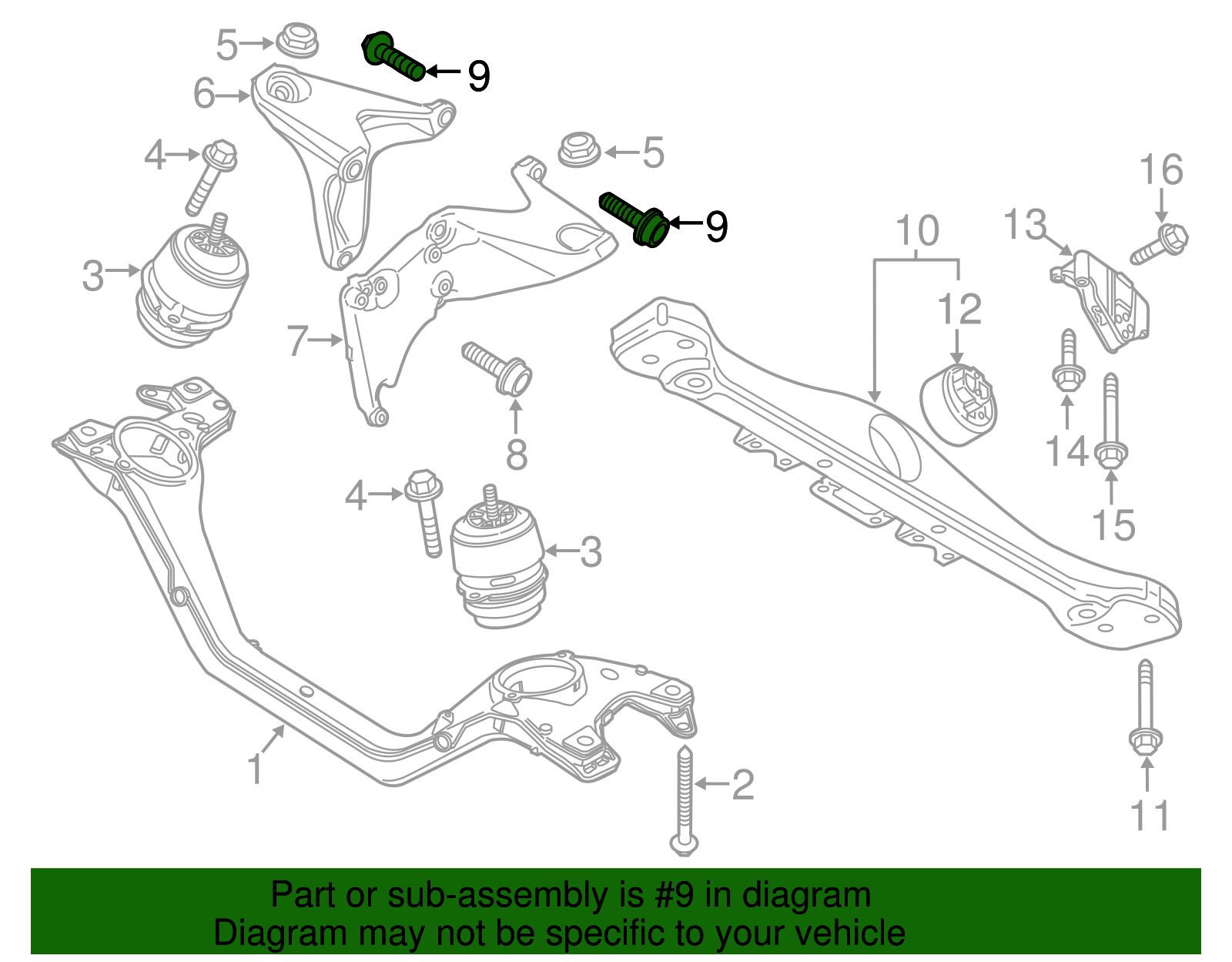 Engine Mount Bolt - Porsche (N-903-202-06)