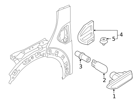 Bulbs - Chassis for 2020 Mini Cooper Countryman #2
