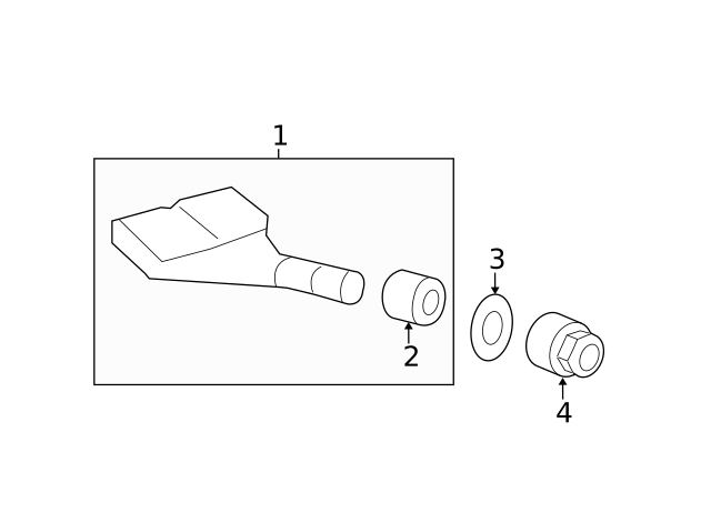 42755TP6A81 - Electrical: Tire Pressure Monitoring System (TPMS) Sensor Grommet for Acura Image