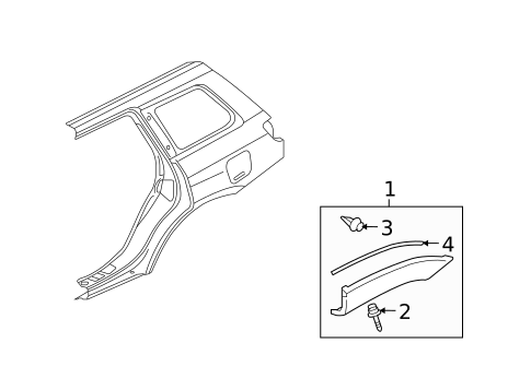 Exterior Trim - Quarter Panel for 2006 Mitsubishi Outlander #1