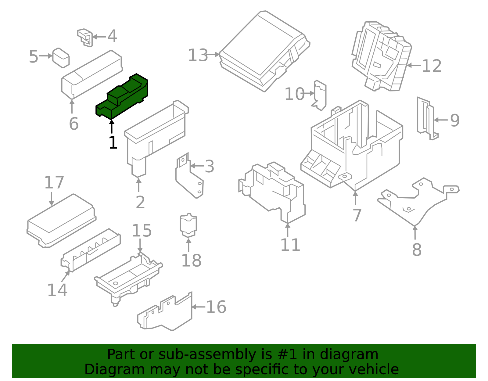 2009-2024 Nissan Fuse And Relay Center 24381-7990A | Nissan Parts Central