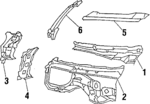 20011536 - Body: Windshield Frame for Buick: Regal | Chevrolet: El Camino, Monte Carlo | GMC: Caballero | Oldsmobile: Cutlass Calais, Cutlass Salon, Cutlass Supreme | Pontiac: Grand Prix Image