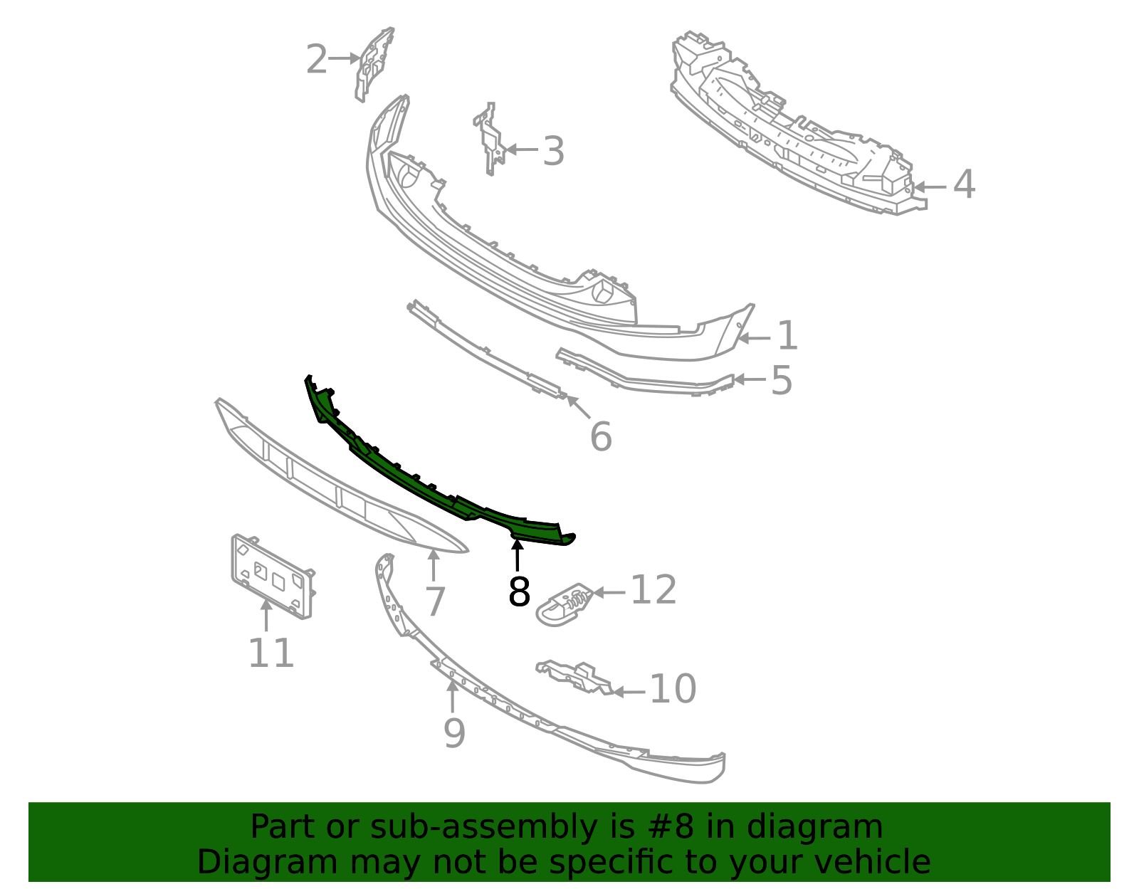 2022-2025 Ford F-150 Lightning Bumper Trim NL3Z-8419-BB | OEM Parts Online