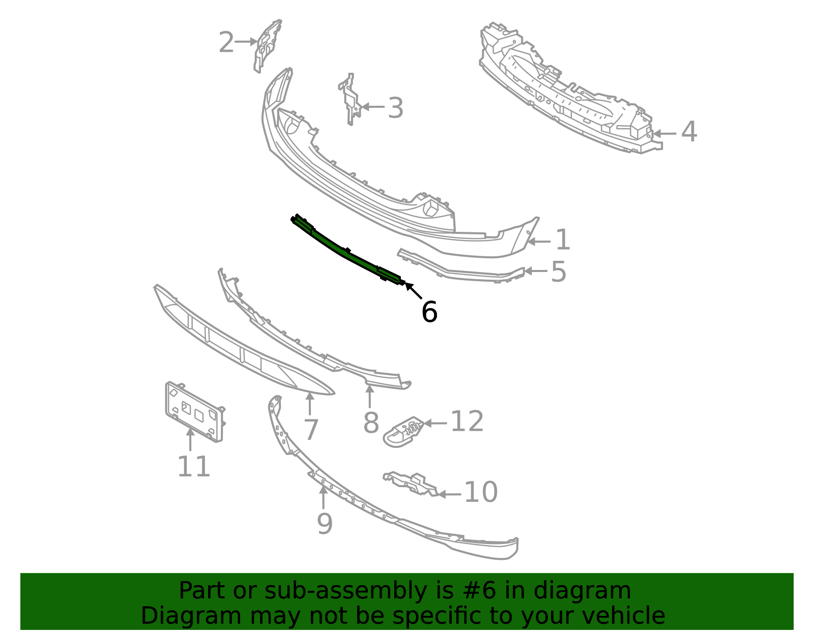 NL3Z-17626-D - Center Molding 2022-2025 Ford F-150 Lightning