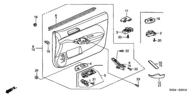 Front Door Lining for 2004 Honda Civic #0