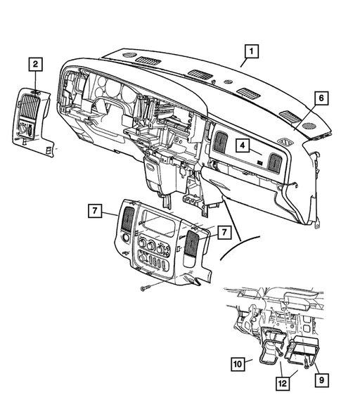 Air Ducts and Outlets for 2002 Dodge Ram 1500 #0