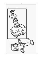 4720130870 - Body: Master Cylinder Assembly for Lexus: GS Turbo, GS200t, GS300, GS350, IS200t, IS300, IS350, RC200t, RC300, RC350 Image