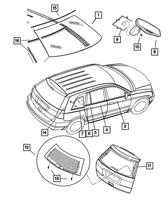 « 4719858AC – Body Sheet Metal Except Doors : Pare-brise Moulure, Supérieur pour Mopar Image »