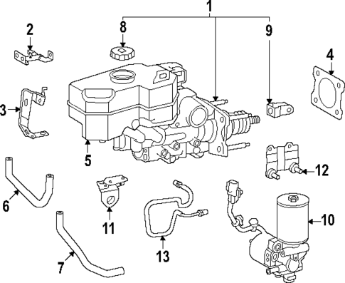 Master Cylinder - Components On Dash Panel for 2024 Toyota Tundra #0