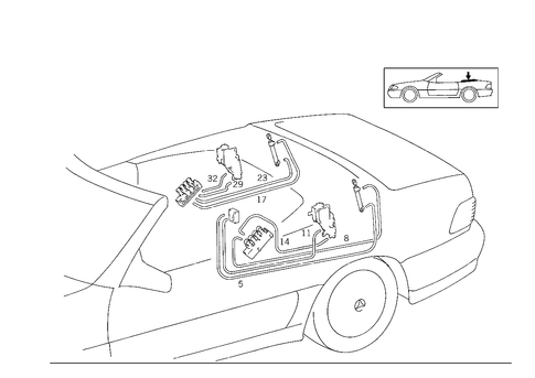 Hydraulic Lines Used for Folding Top Case Cover for 1993 Mercedes-Benz 600SL #0