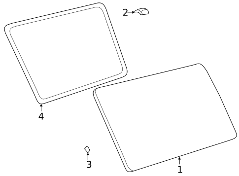 Glass - Side Door for 1999 Toyota Sienna #0