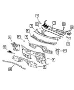 68461814AA - Body Sheet Metal Except Doors: Hood To Cowl Weatherstrip for Mopar Image