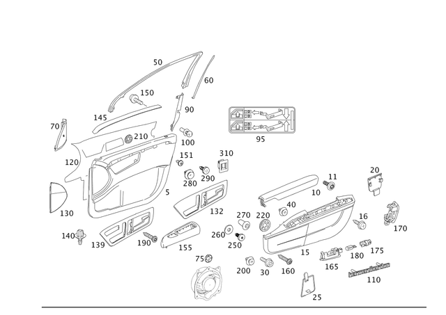 2217200763 - Front Doors: Door Trim for Mercedes-Benz: S350, S400, S600, S63 AMG Image image