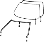 5611117030 - Body: Windshield for Toyota: MR2 Image