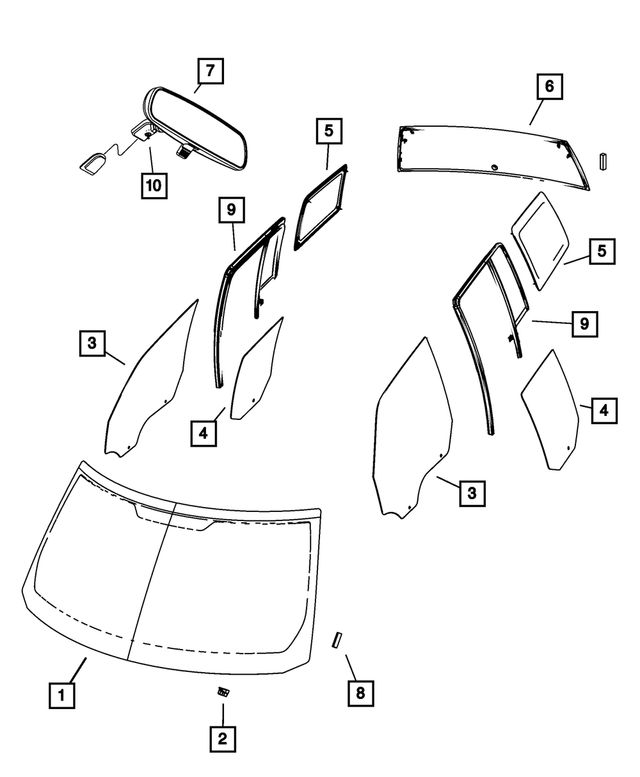 5160173AE - : Shipping Assembly - 30 Lite Glass Windshield for Mopar Image