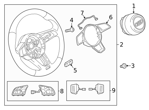 Steering Wheel & Trim for 2020 Audi A5 Quattro #2