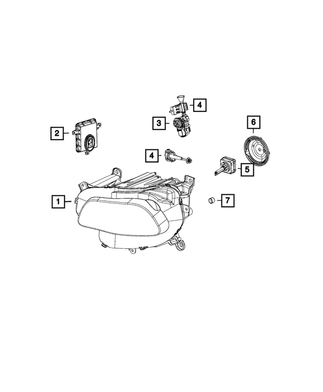 68206663AH - Electrical: Headlamp, Left for Mopar Image