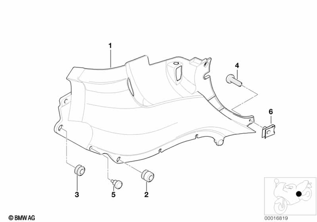 46637670498 - : Battery Cover Right Prime Coated for BMW-Motorrad Image