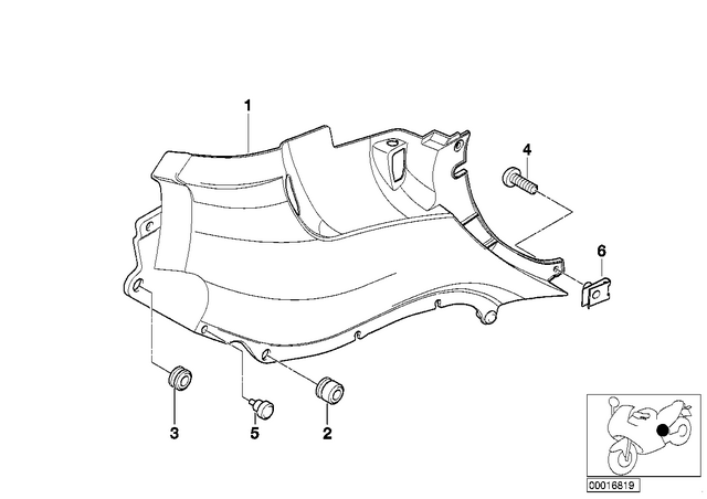 46637670498 - : Battery Cover Right Prime Coated for BMW-Motorrad Image