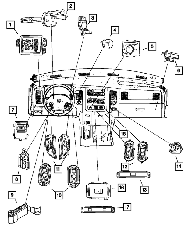 56045702AB - Electrical: Adjustable Pedals Switch for Mopar Image image