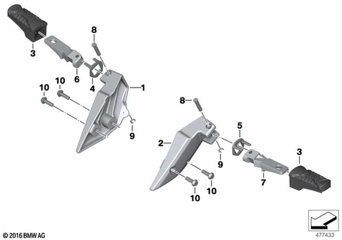 Footrests for 2016 BMW-Motorrad C evolution #0