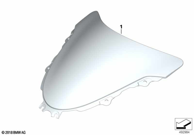 77338404247 - Ergonomics &amp; Comfort: Windshield, Tinted for BMW-Motorrad Image