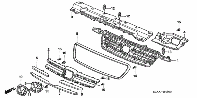 Front Grille (1) for 2006 Honda CR-V #0