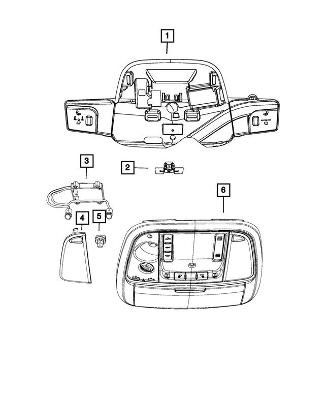 5VD631X9AD - : Overhead Console for Mopar Image