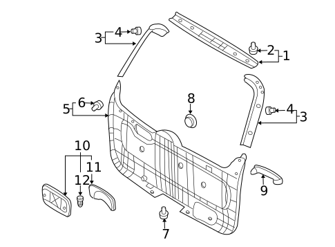 Interior Trim for 2014 Kia Sedona #0
