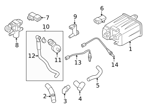 Emission Components for 2011 INFINITI M56 #13