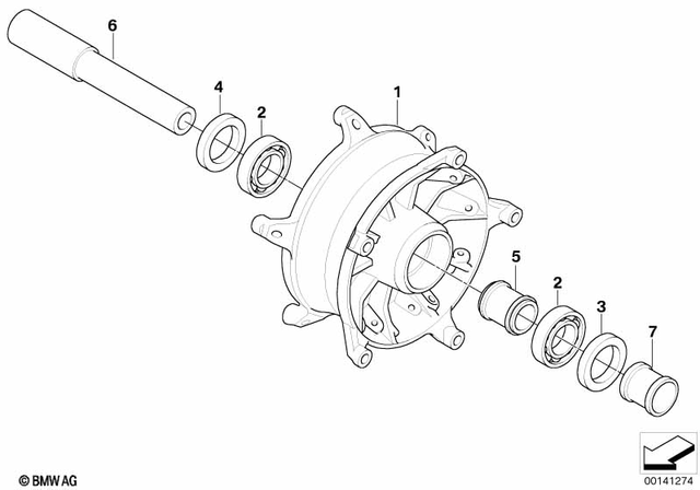 36318548335 - Wheels and Tires: Grooved Ball Bearing - 6205 for BMW-Motorrad Image